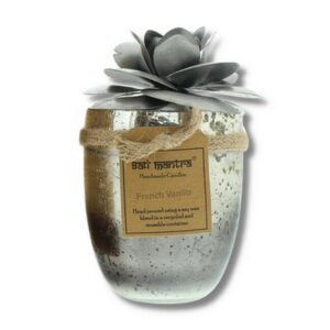 Bali Mantra - Camellia Glass Silver Duftlys French Vanilla - 500 g