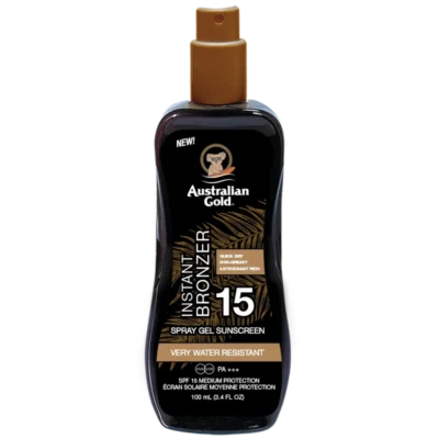 Australian Gold Instant Bronzer Spraygel Travel Size SPF 15 - 100 ml