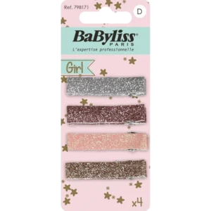 BaByliss KIDS Glitter Hair Grips (1717) 4 Pieces