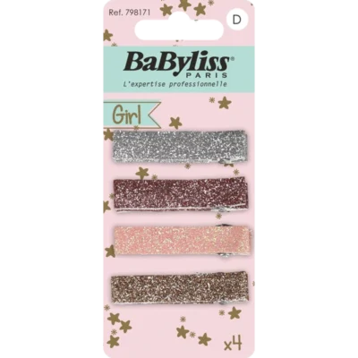 BaByliss KIDS Glitter Hair Grips (1717) 4 Pieces