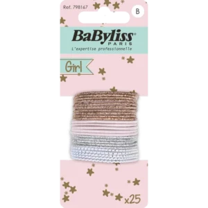 BaByliss KIDS Thin Glitter Elastics (798167) 25 Pieces