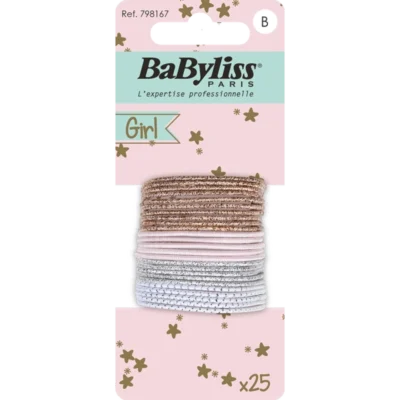 BaByliss KIDS Thin Glitter Elastics (798167) 25 Pieces