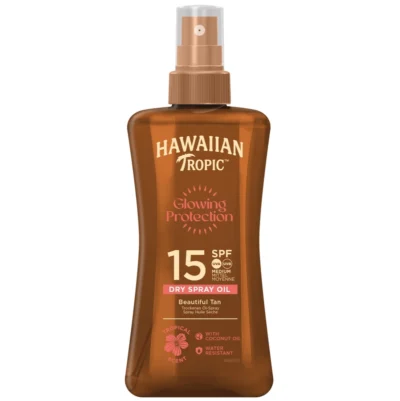 Hawaiian Tropic Glowing Protection Dry Oil Spray SPF 15 - 200 ml
