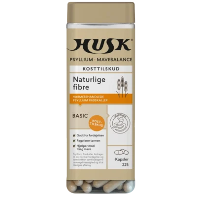 HUSK Psyllium Mavebalance Kapsler 225 Pieces