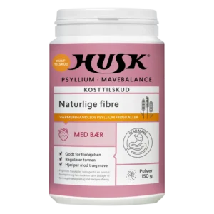 HUSK Psyllium Mavebalance Pulver Med Bær 150 gr.