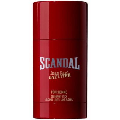 Jean Paul Gaultier Scandal Him Deodorant Stick 75 gr Jean Paul Gaultier Scandal Him Deodorant Stick er en kraftfuld, moderne og maskulin deodorant, der kombinerer friskhed og intensitet i en langtidsholdbar formel. Inspireret af den populære Scandal for Him Eau de Toilette, sikrer denne deodorant en frisk følelse hele dagen med en sofistikeret duftprofil.