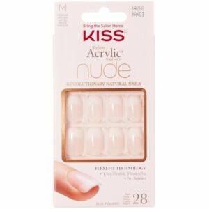 Kiss Salon Acrylic Nude French Nails - KAN03