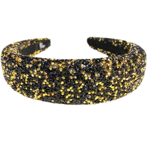 By Stær LIN Hairband - Glitter Black/Gold