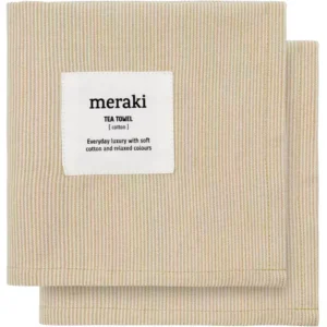 Meraki Tea Towels Verum 75 x 55 cm 2 Pieces - Off White/Safari