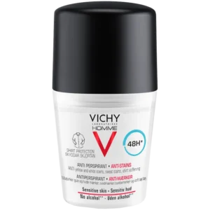 Vichy Homme 48H Anti-Perspirant + Anti-Stains Roll-On Deodorant 50 ml