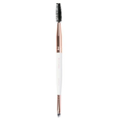 BrushWorks - Double Ended Brow Brush Rosegold White