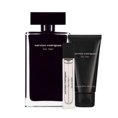 Narciso Rodriguez - For Her Eau de Toilette Sæt - 100 ml +10 ml + Body Lotion