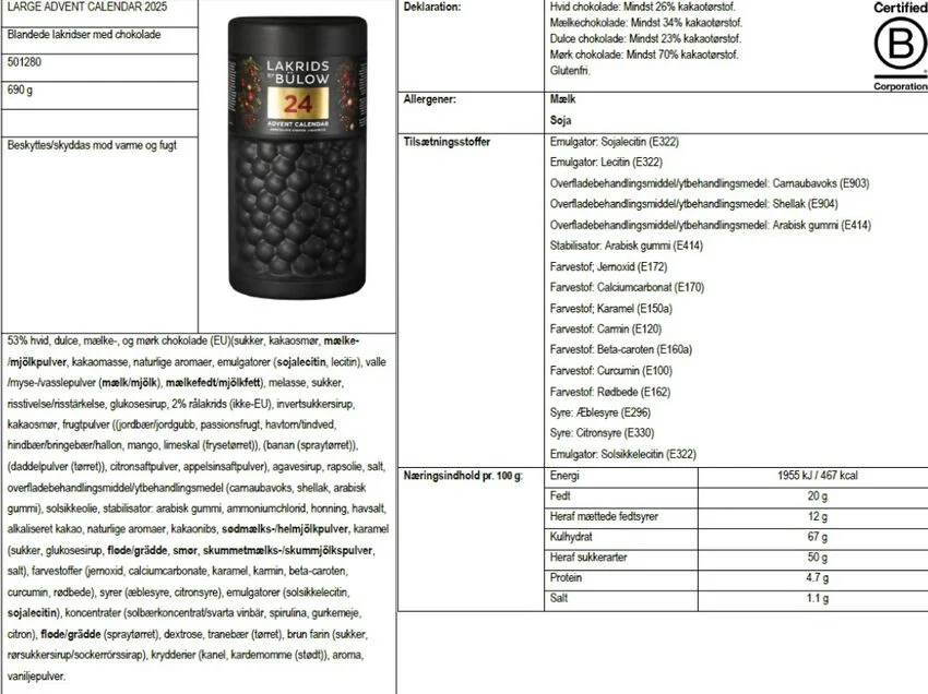 JULEKALENDER LAKRIDS 2025